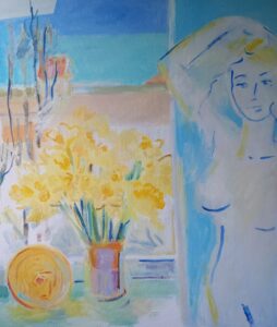 Kevade poole 80x70, õlilõuend, 2024